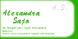 alexandra sajo business card