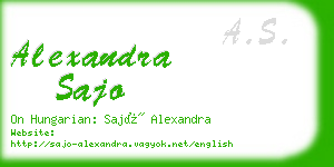 alexandra sajo business card